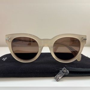 CELINE round ivory sunglasses